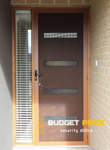 Timber Look Frame Stainless Steel Security Door